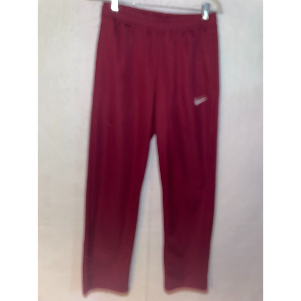 Men's sz M Maroon NIKE Dri-FIT Training Basketball Sweatpants baggy Burgundy